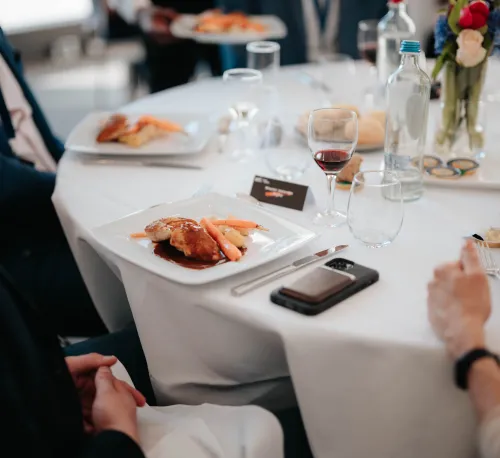 Dinner table, exclusive gathering